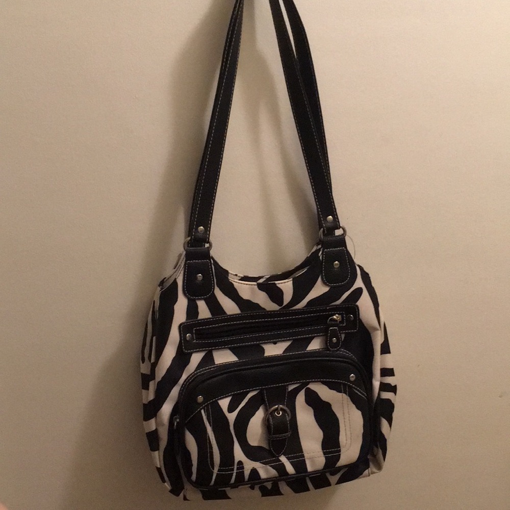 Zebra Print Over The Shoulder Purse